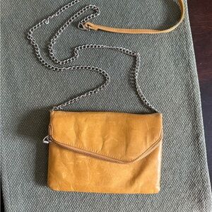 HOBO Mustard Yellow Crossbody Bag with Chain Strap